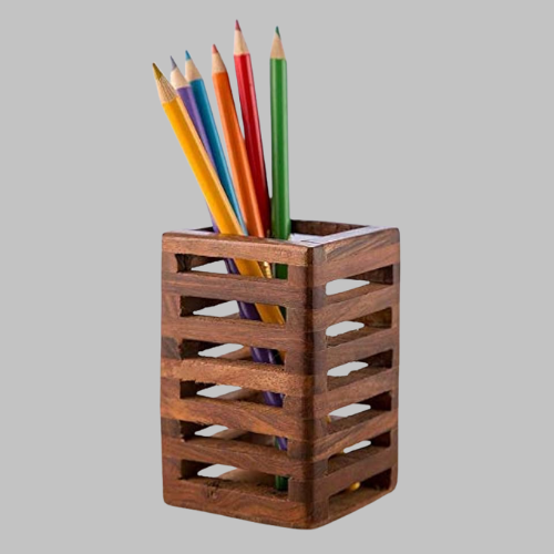 Wooden Pen Stand